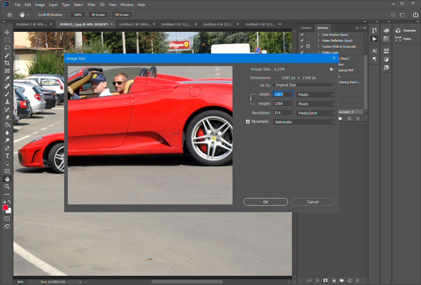 Photoshop - 複数の画像のサイズ変更. Photoshop - 複数の画像のサイズ変更.