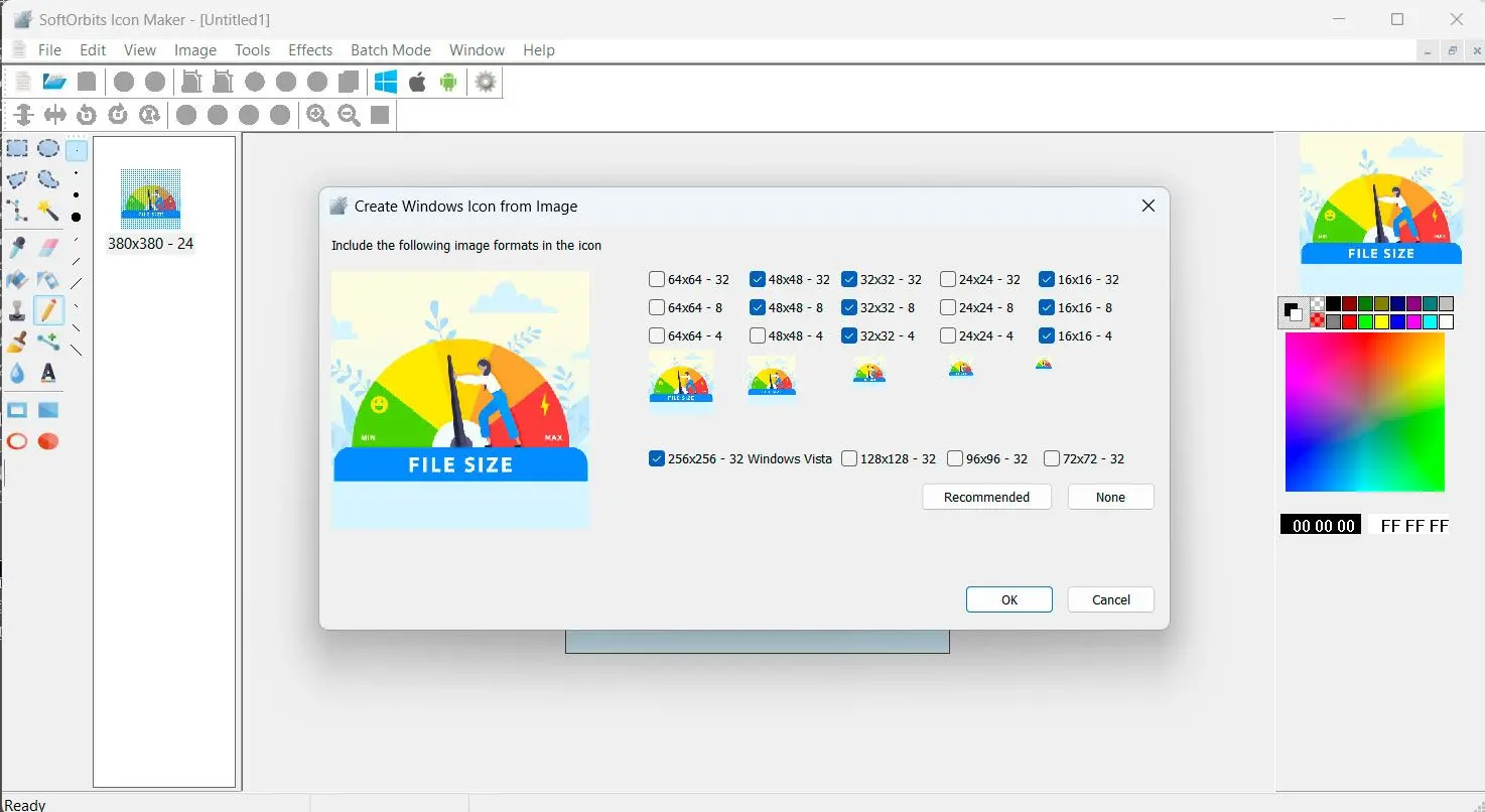 SoftOrbits Icon Maker スクリーンショット.