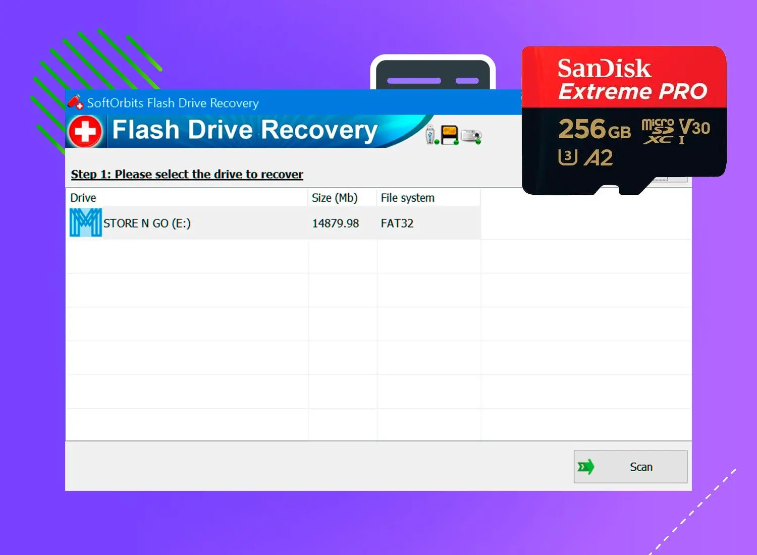 SoftOrbits Flash Drive Recovery スクリーンショット.