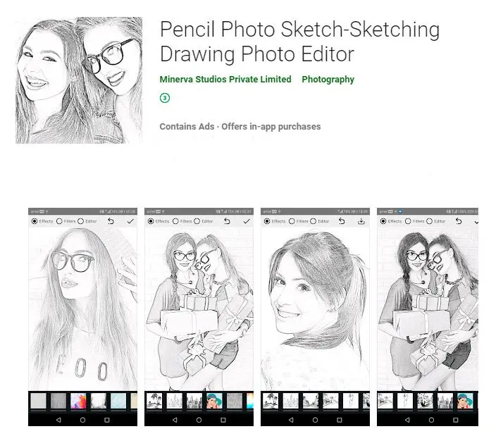 Pencil Photo Sketch Editor app..