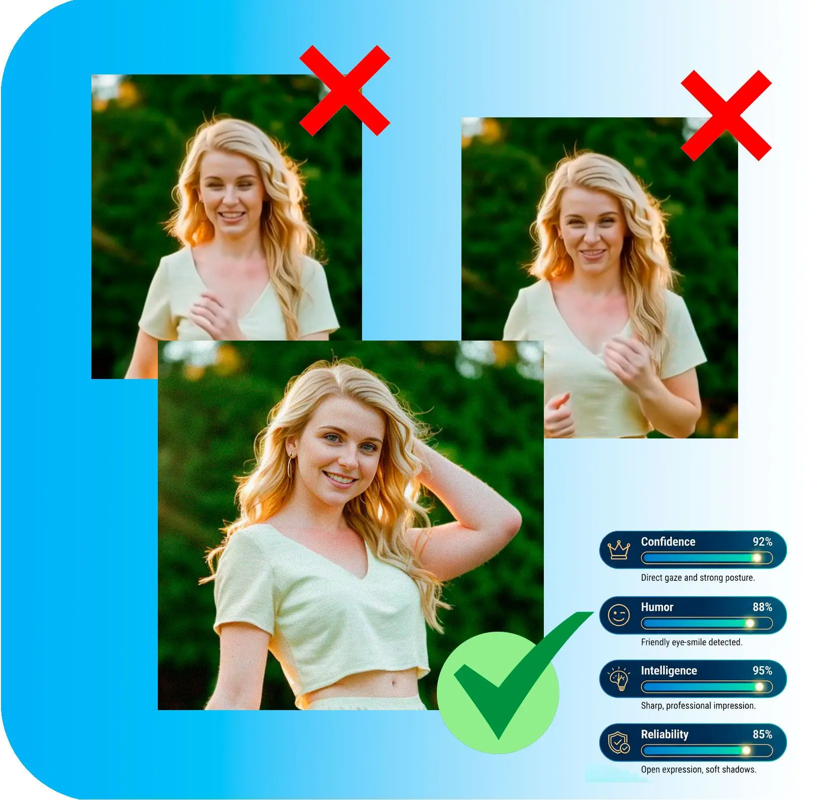 複数の基準を使用して最高の写真を選択してください.