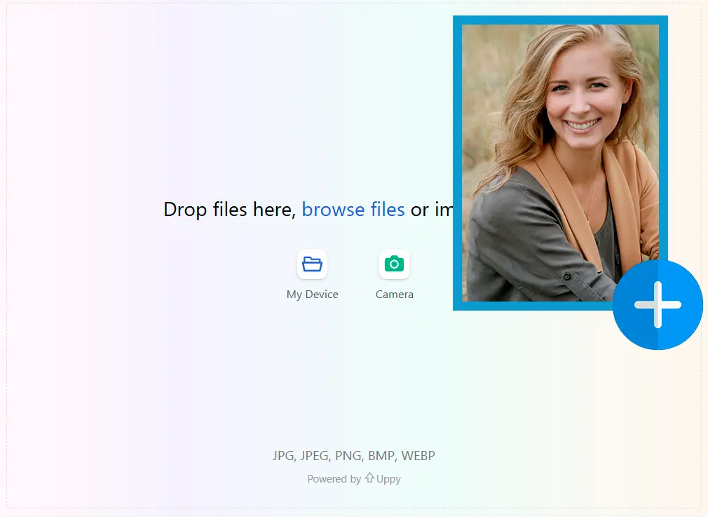 ポートレートをアップロード.