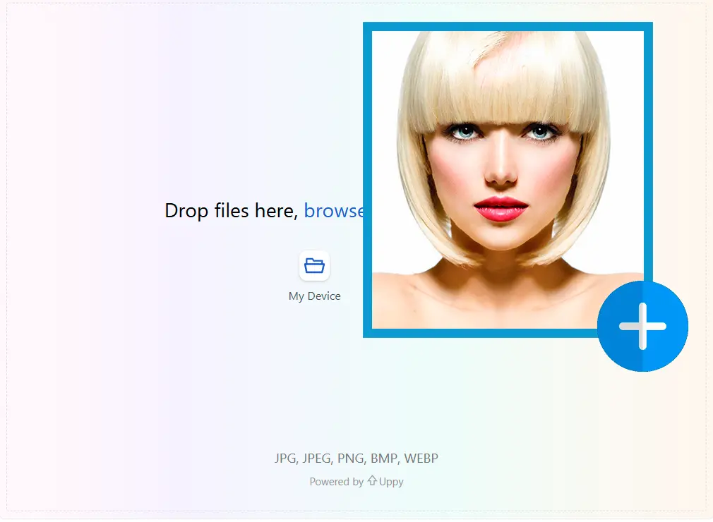 2つのソース写真をアップロード.