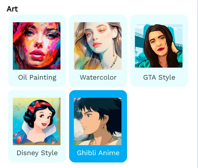 ジブリプリセットを選択.