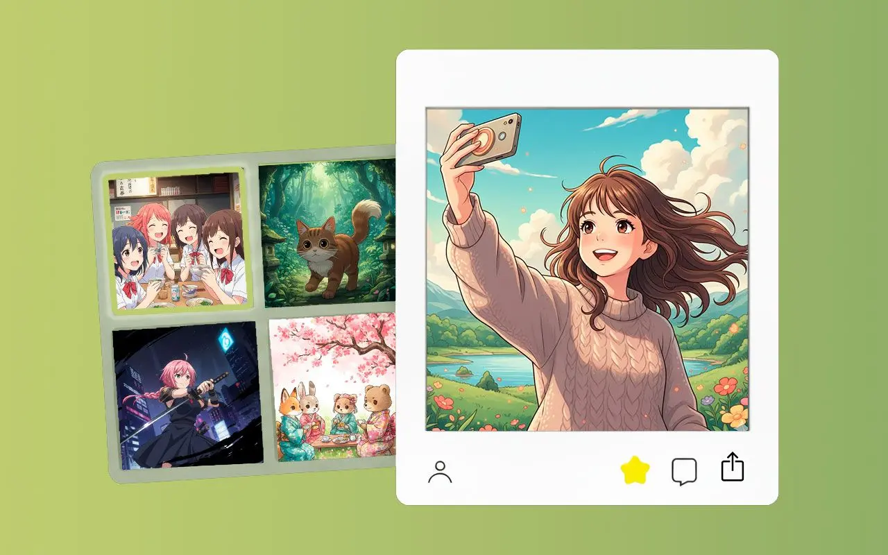 想像できるあらゆるものを創造: アニメ写真を作成.