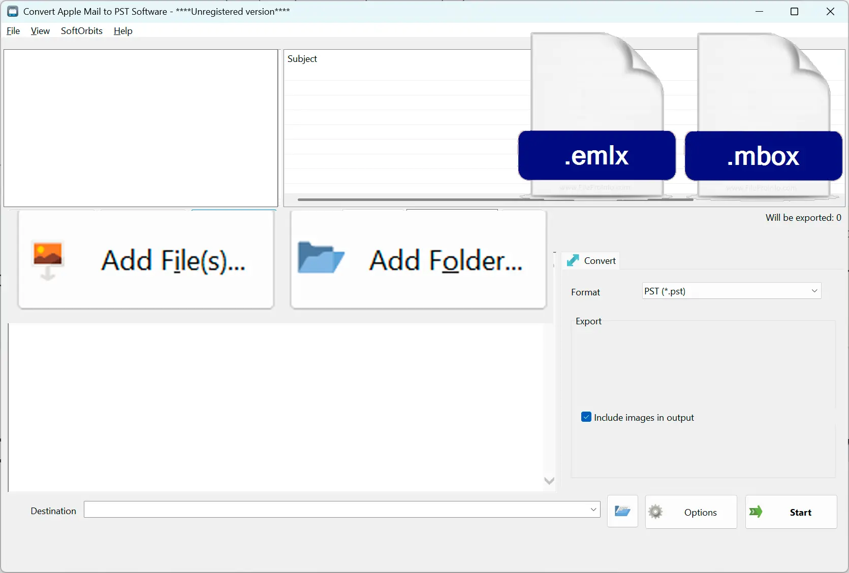 .mboxまたは.emlxファイルを追加する.