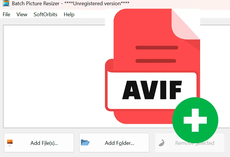 AVIFファイルをドラッグアンドドロップで追加.