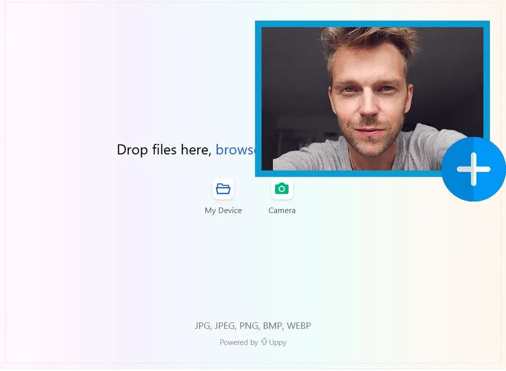 セルフィーをアップロード.