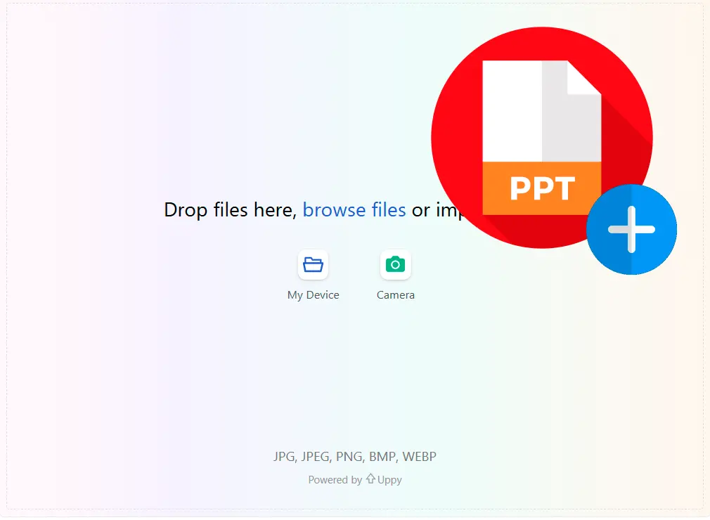 PPTプレゼンテーションをアップロード.