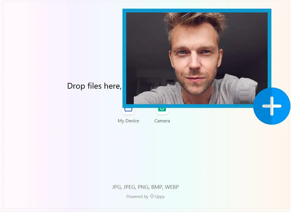 モデル写真をアップロード.