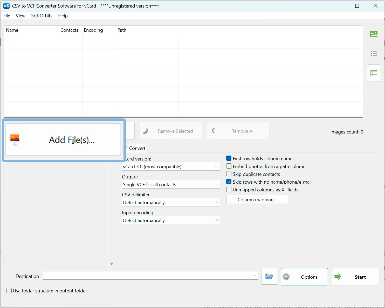 CSV ファイルを追加.