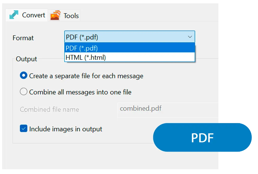 PDF出力を選択.