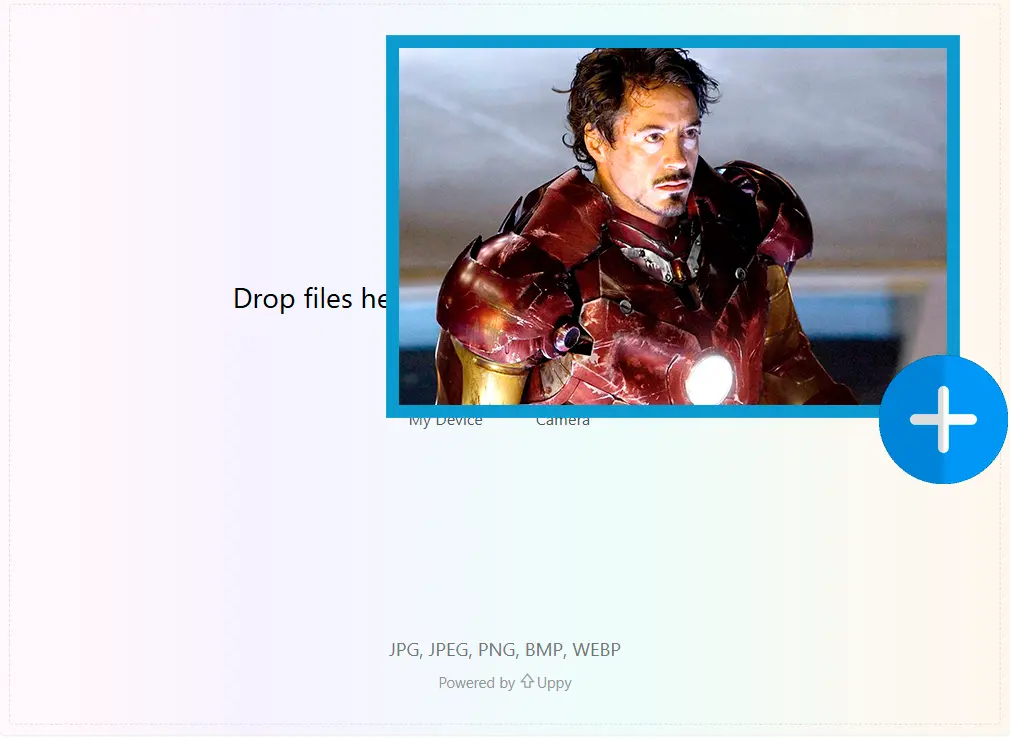 ターゲットメディアをアップロード.
