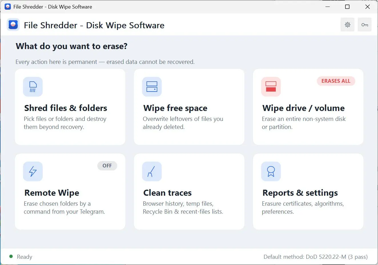 File Shredder - Disk Wipe Software スクリーンショット.