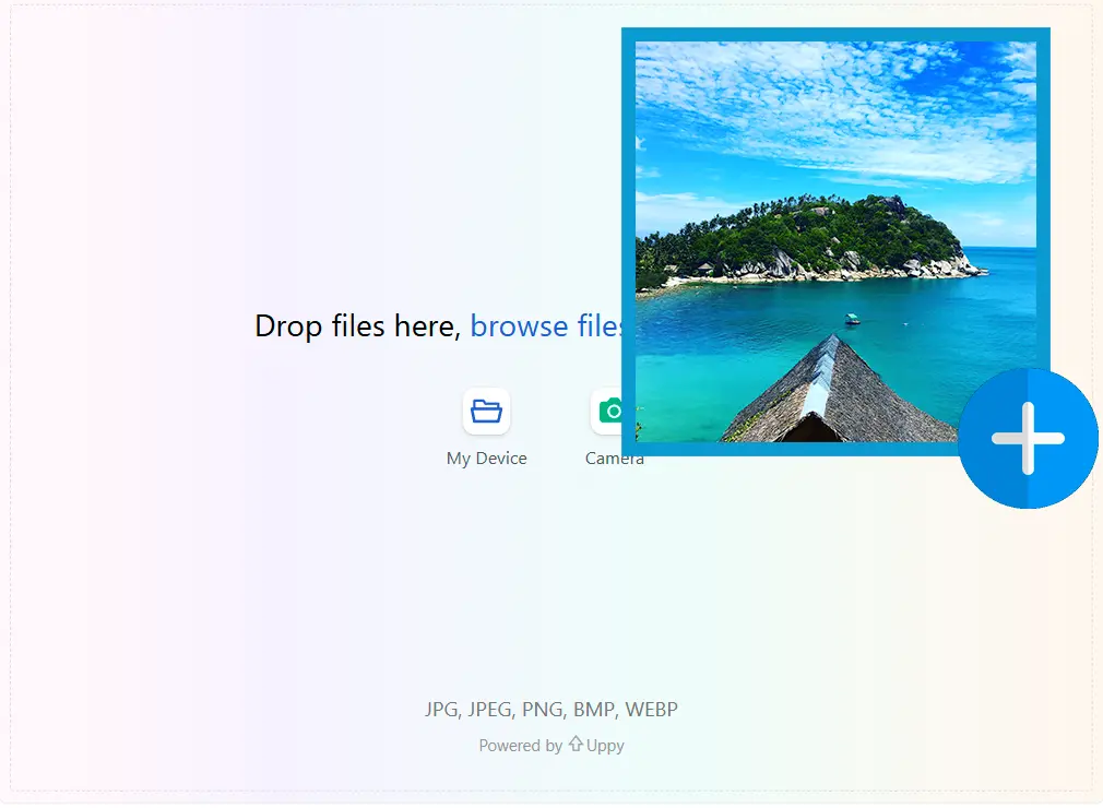 低解像度の写真をアップロードする.