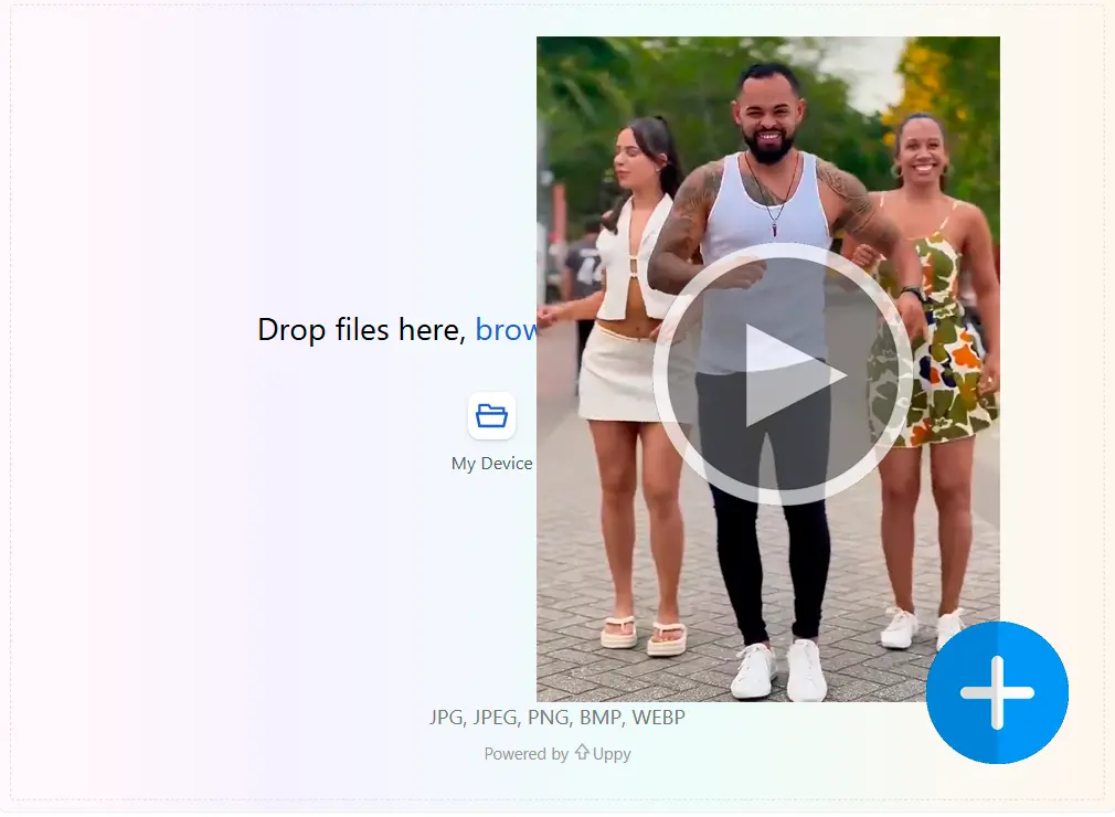 モーションビデオをアップロード.