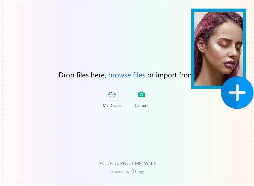 写真をアップロード.
