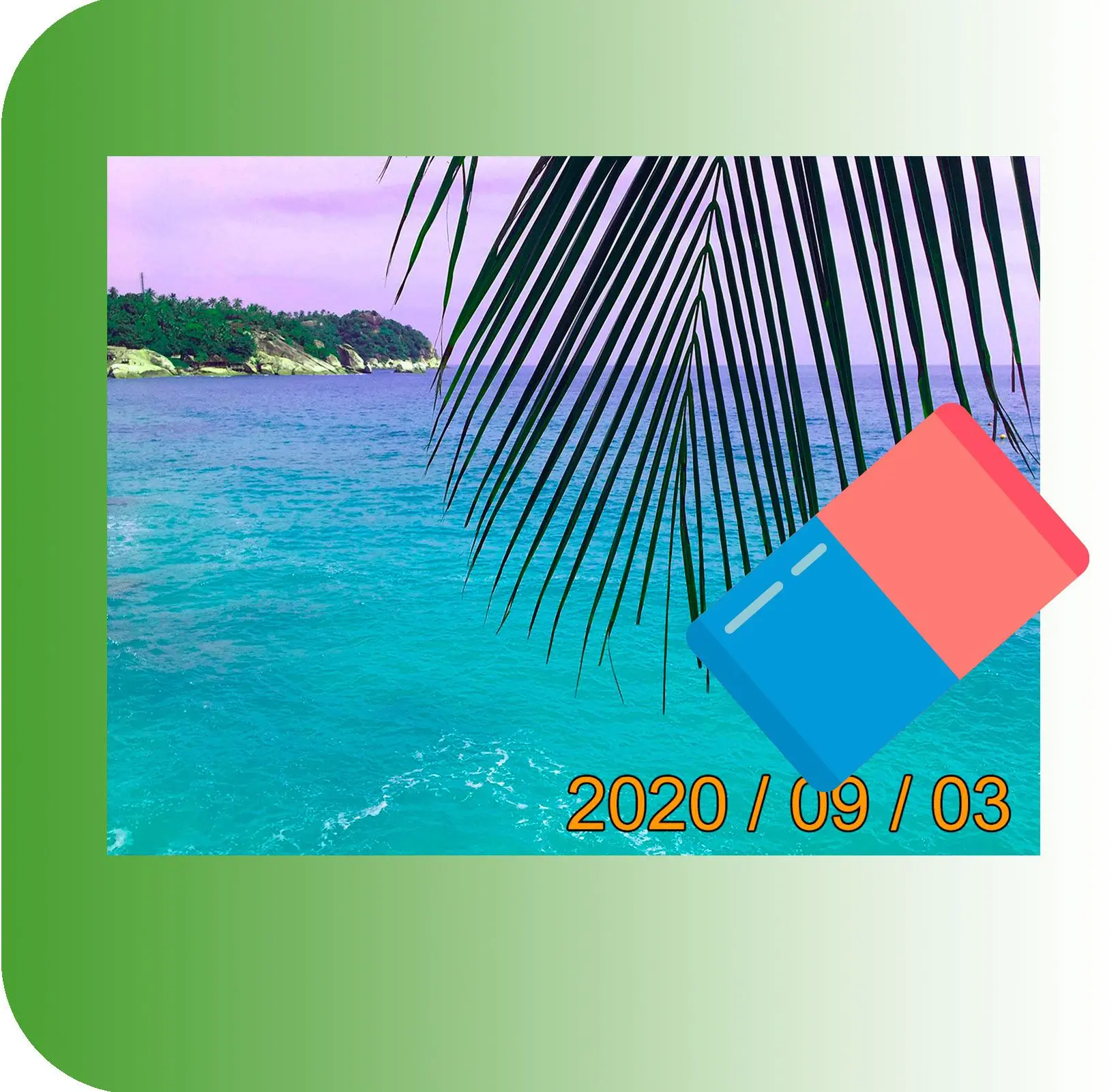 テキスト、時刻、日付スタンプを除去.