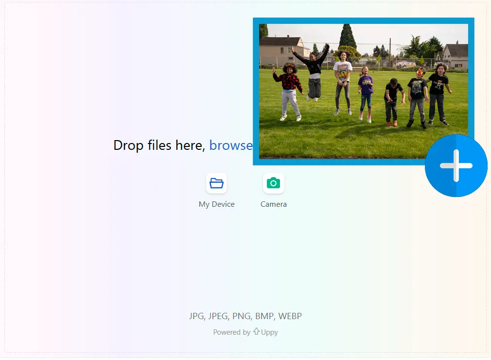 参照画像をアップロード.