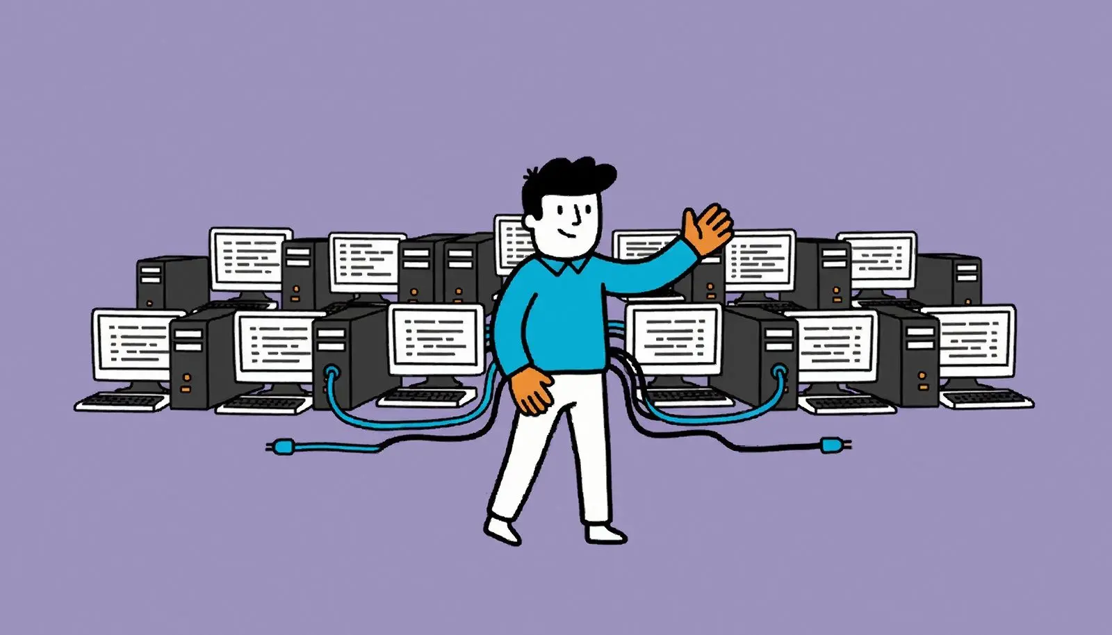 廊下の先の機械でログを読む.