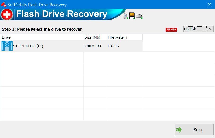 Flash Drive Recovery Software。フラッシュドライブからファイルを簡単復元。