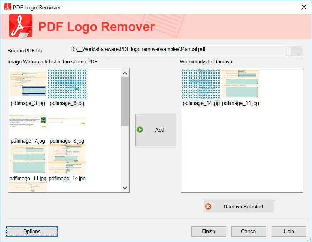 SoftOrbits PDF Logo Remover スクリーンショット.